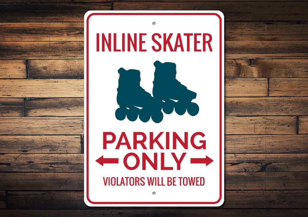 Incline Skater Sign, Skater Parking Sign, Skater Gift, Skater Party