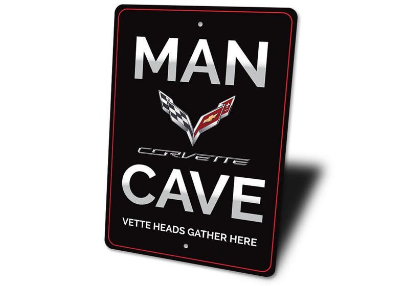 Corvette Man Cave Signs, Fathers Corvette, Corvette Lover Decor, Custom Corvette Gift, Chevy Corvette Mechanic - Novelty Aluminum Car Garage Bild 4