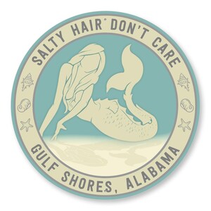 Salty Hair Don't Care Sign, Mermaid Lover, Mermaid Hair, Cute Mermaid Decor, Beach Child Sign, Beach Decor, Mermaid Location Sign, Mermaid image 2