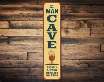 The Mancave Sign, Man Cave Bar, Retro Bar Sign, Beer Lover Decor, Beer Lover Sign, Sign For Beer, Beer Bar Sign, Beer Decor, Bar Sign