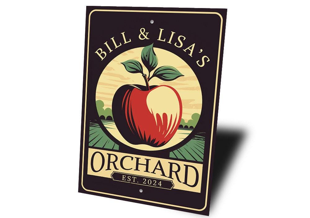 Apple Farmer Sign, Apple Tree Decor, Custom Apple Gift, Apple Tree Sign ...