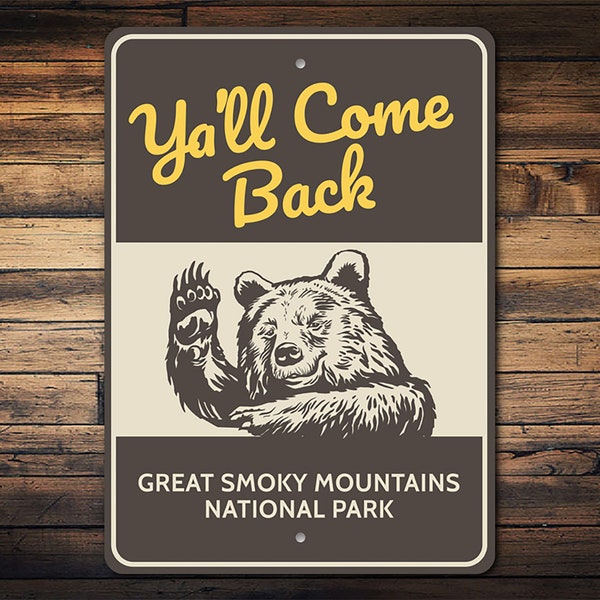 Y'all Come Back Sign, Cute Lodge Sign, Cabin Lodge Decor, Sign For Bear Lodge, Lodge For Bears, Cute Bear Decor, Smoky Mountain Gifts, Gift