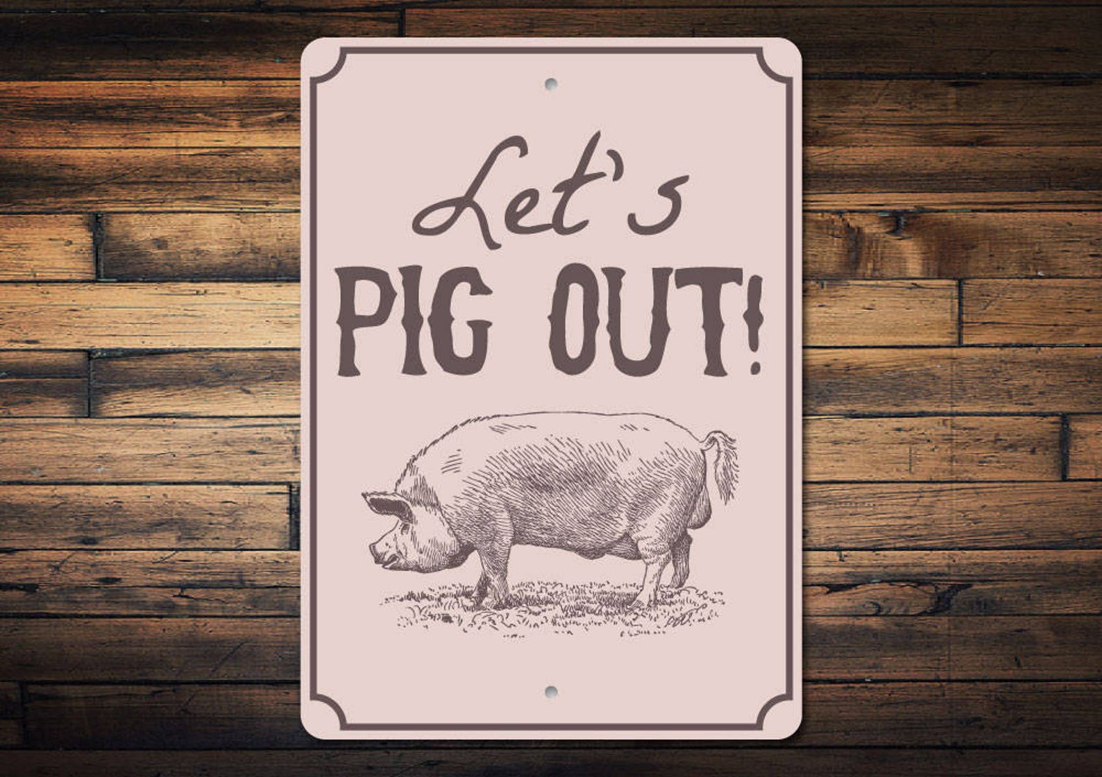 Pig Out Sign Pig Decor Pig Gift Pig Sign Pig Lover Gift Etsy