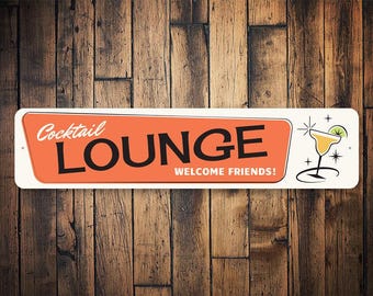 Cocktail Lounge Sign, Moms Cocktails, Cocktail Lovers, Antique Cocktail, Bar Sign, Home Bar Decor, Bar Wall - Quality Aluminum Decorations