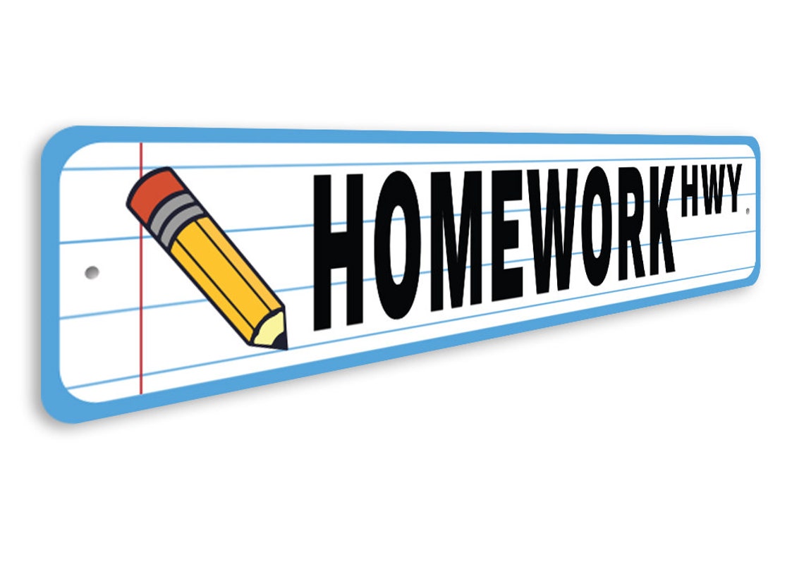homework sign