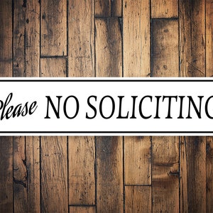 Please No Soliciting Sign, No Soliciting Sign, Soliciting Sign, Front Door Sign, Front Door Soliciting, Soliciting Decor, Quality Metal Sign