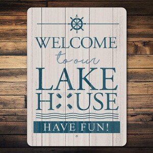 Welcome Lake Sign, Welcome Sign, Rustic Lake Gift, Vintage Sign Decor, Lake House Owner, Lake Life Gift, Lake Owner, Lake House Sign Decor