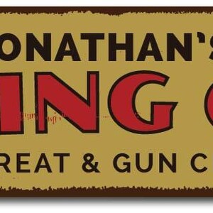 Hunting Camp Retreat & Gun Club Sign, Personalized Hunters Name Sign, Metal Lodge Decor, Custom Man Cave Sign - Quality Aluminum Hunt Decor image 2