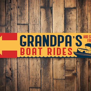 Custom Boat Ride Sign, Grandpas Boat, Dads Boat Decor, Boat Owner Gift, Gift For Boathouse, Grandpas Boat Ride, Custom Boat Ride Decor, Boat