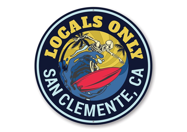 Locals Only Surf Surfer Decor Sign For Surf Surfer Home Etsy