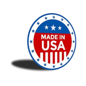 Made In USA Sign, Made in USA, Proudly Made In USA, Sign For Shop, American Made Product, American Made Sign, Usa Made, Usa Sign- Metal Sign image 3