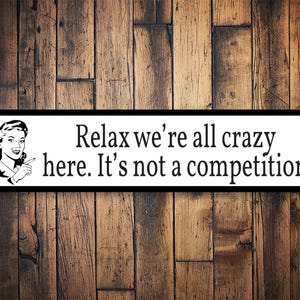 Crazy Home Funny Sign, Humor For House, Humor Gift, Funny Person Gift, Decor For Humor, Sign For Living Room, Crazy Family Gift, Funny Gift