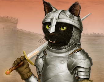 ファンタジー猫ヒーロー - 魔法使い猫 - Etsy 日本