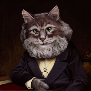 Marx as a Cat - Portrait of Karl Manx