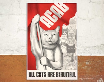 Soviet Cat Poster - All Cats Are Beautiful - Etsy 日本
