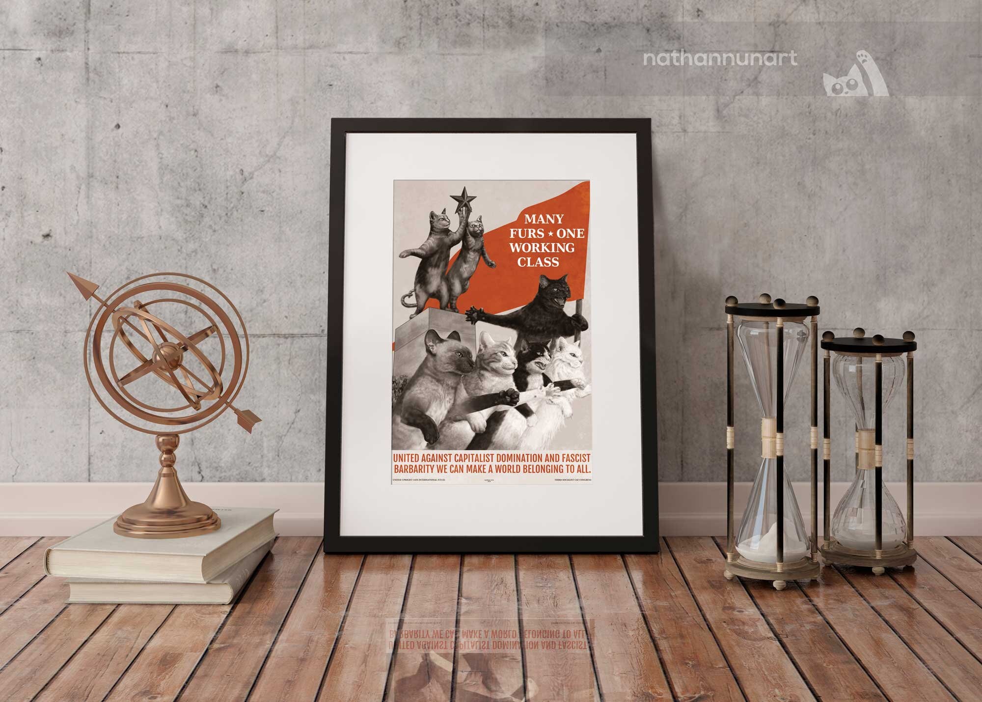 Soviet Cat Poster Many Furs One Working Class - Etsy Israel
