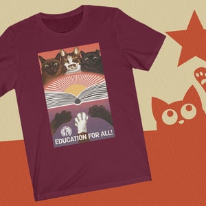 Cat T-shirt - Education for All - Sovcat Shirt