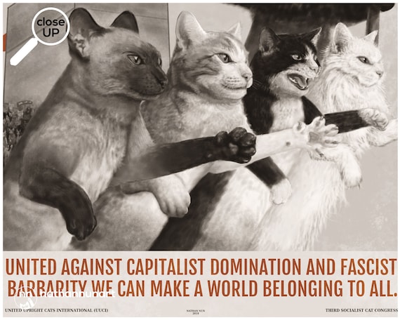 Soviet Cat Poster - Many Furs One Working Class - Etsy