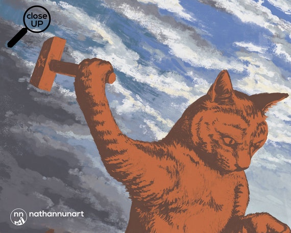 Soviet Cat Poster - Swords to Plowshares - Study War No More - Etsy