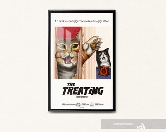 Cat Movie Poster - The Treating - Horror Movie Poster