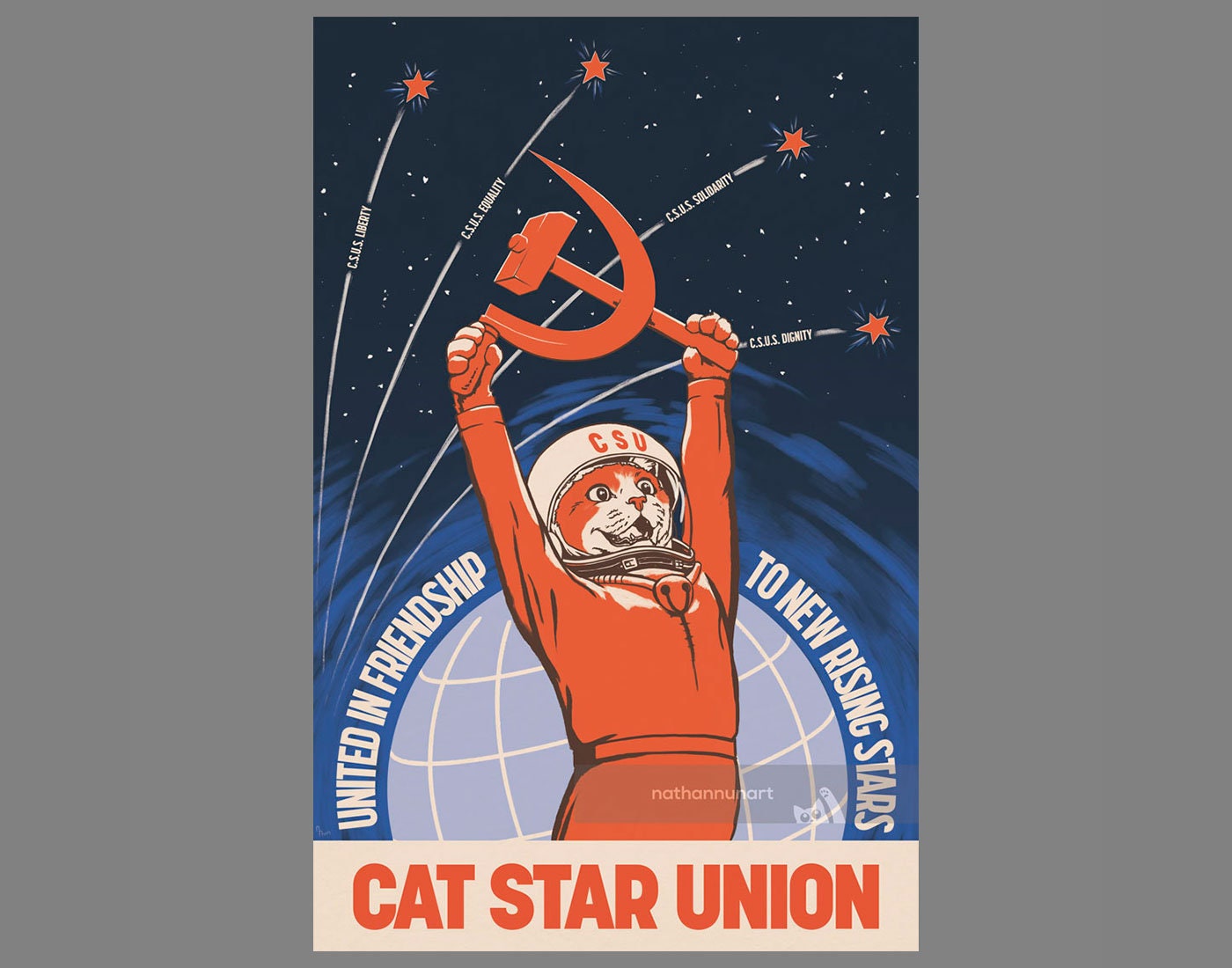 Y2K Stars Cat Poster for Sale by wonkcat