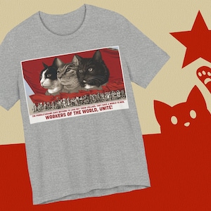 Cat Shirt - Nothing to Lose But Collars - Purrletarians Unite - Sovcat T-shirt