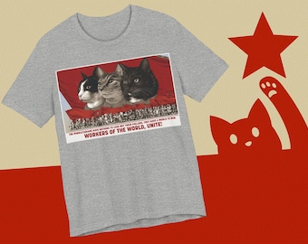 Cat Shirt - Nothing to Lose But Collars - Purrletarians Unite - Sovcat T-shirt