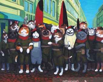 The Anarchist Militia - Cat Giclee Art Print