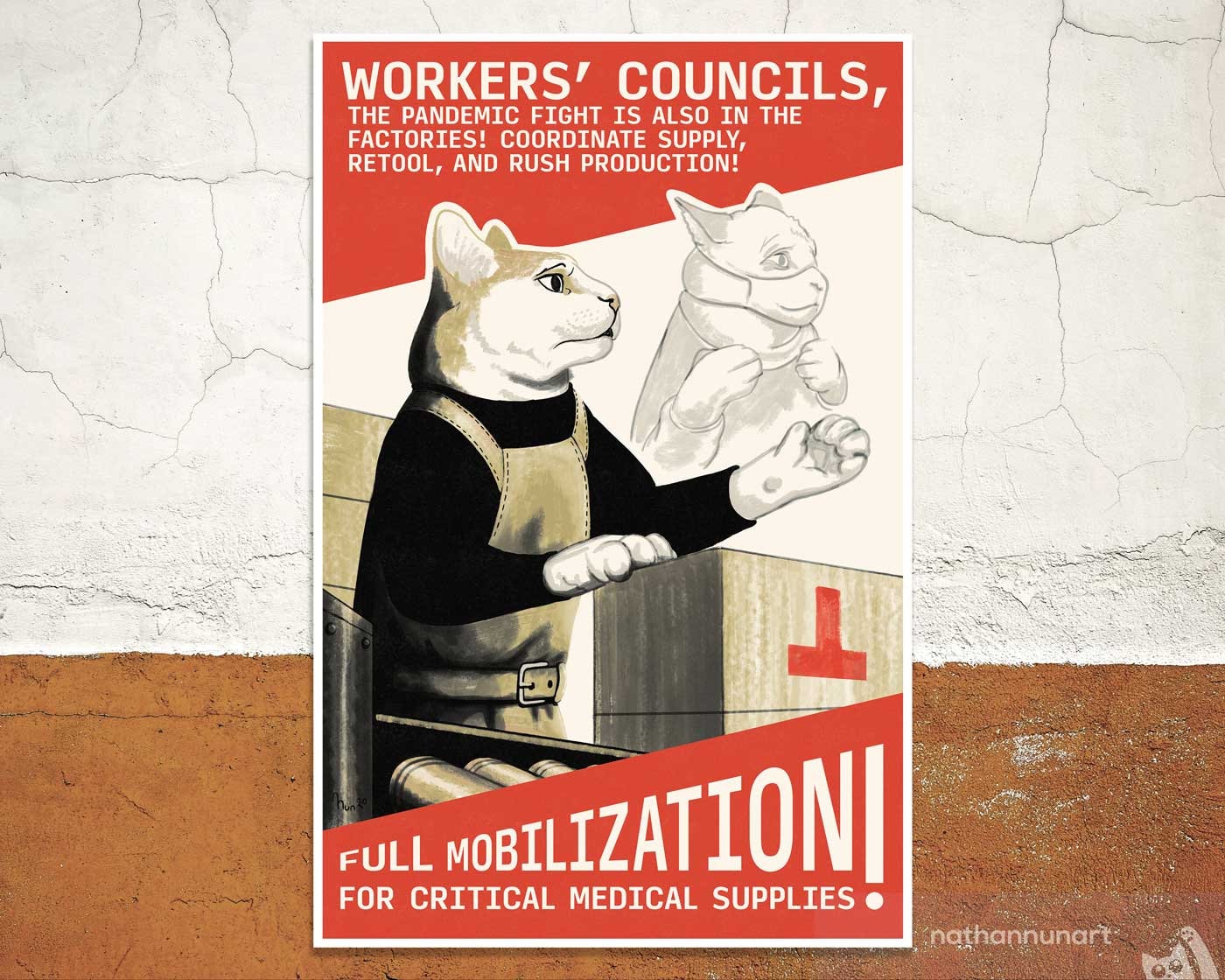 Soviet Cat Poster - Full Mobilization for Critical Medical