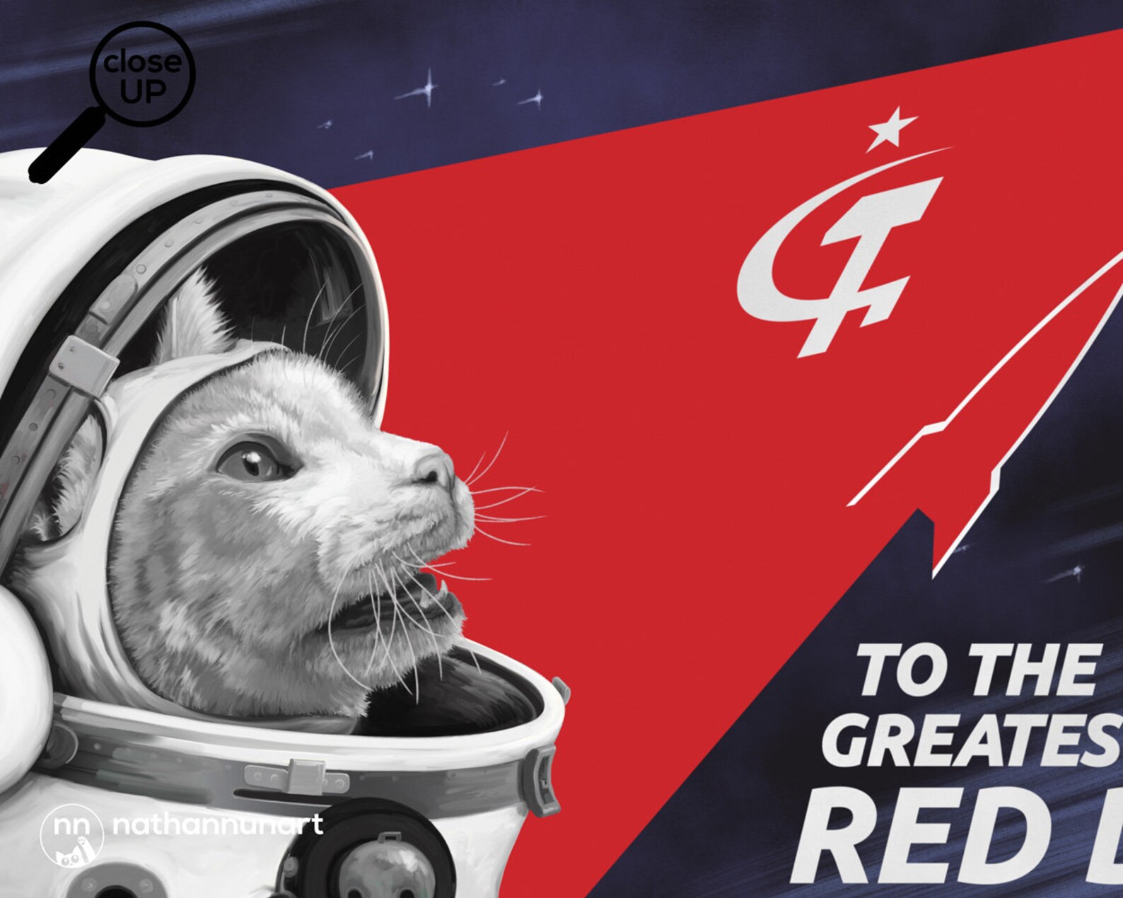 Soviet Cat Poster RED DOT Etsy