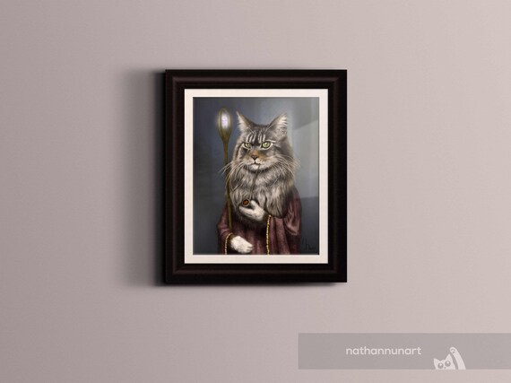 ファンタジー猫ヒーロー - 魔法使い猫 - Etsy 日本