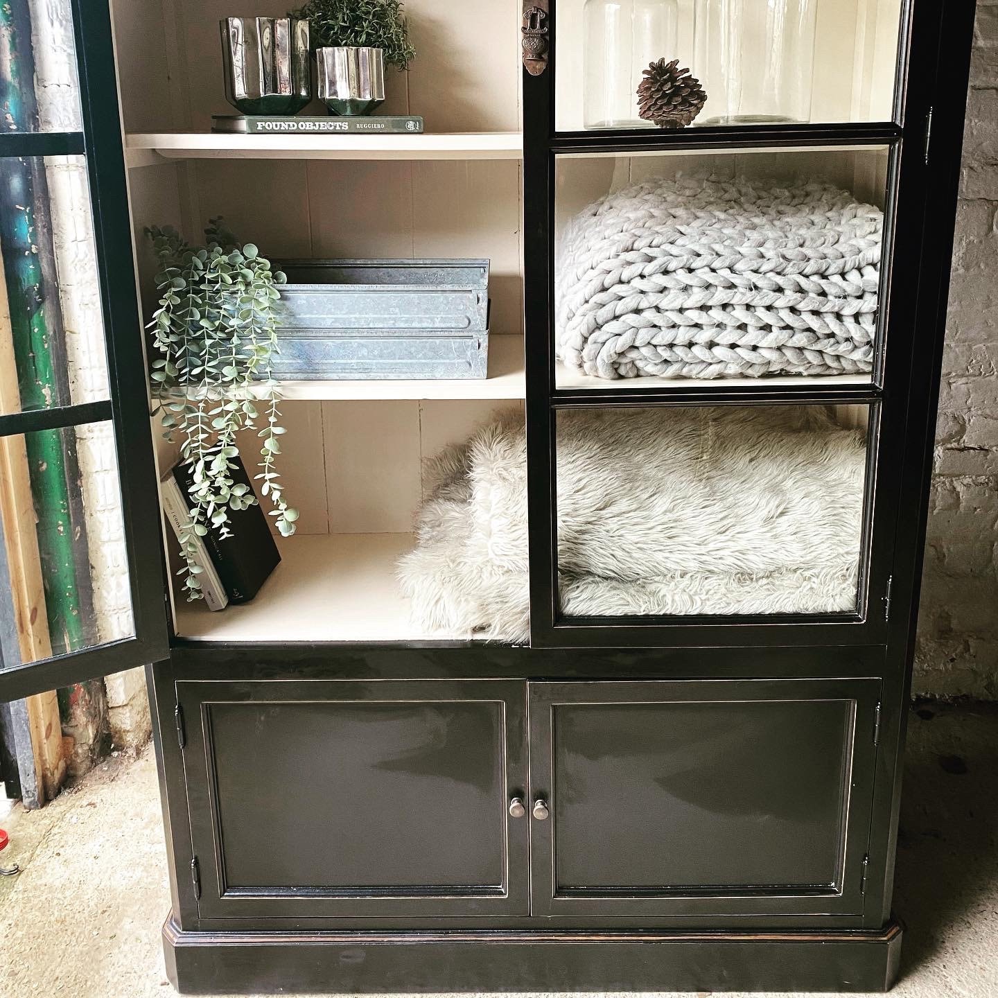 Large Black Glass Display Etsy