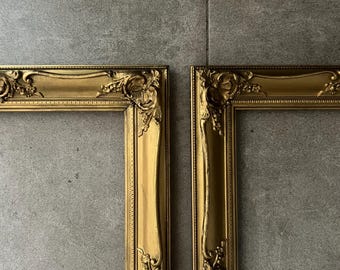 11 x 15” (pic size) 2” Gold OranteFrame  - Decorative frame pair  / Gilt Frame / Ornate Frames