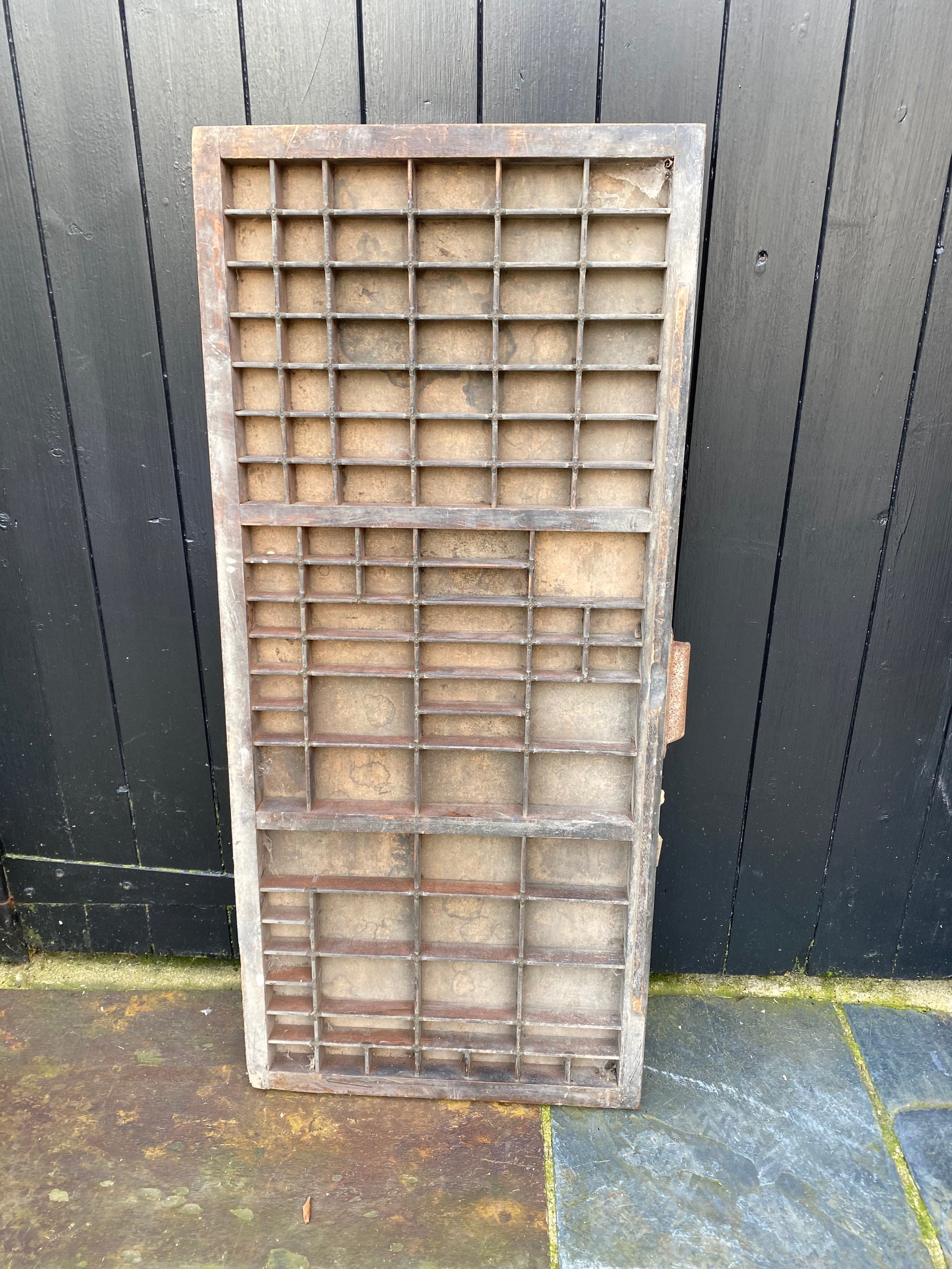 Vintage Printers Trays Irregular Compartments Etsy