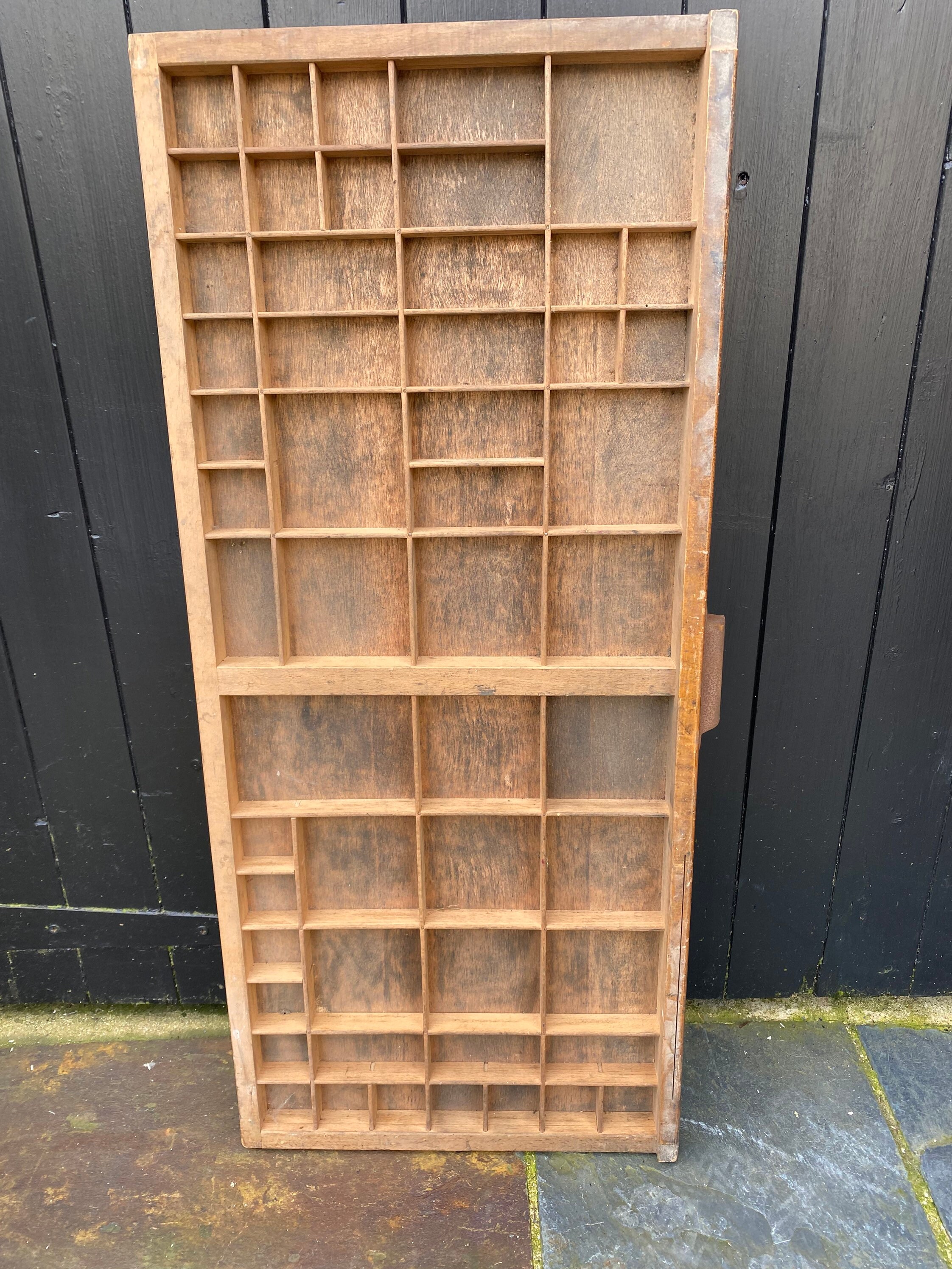 Vintage Printers Trays Irregular Compartments Etsy