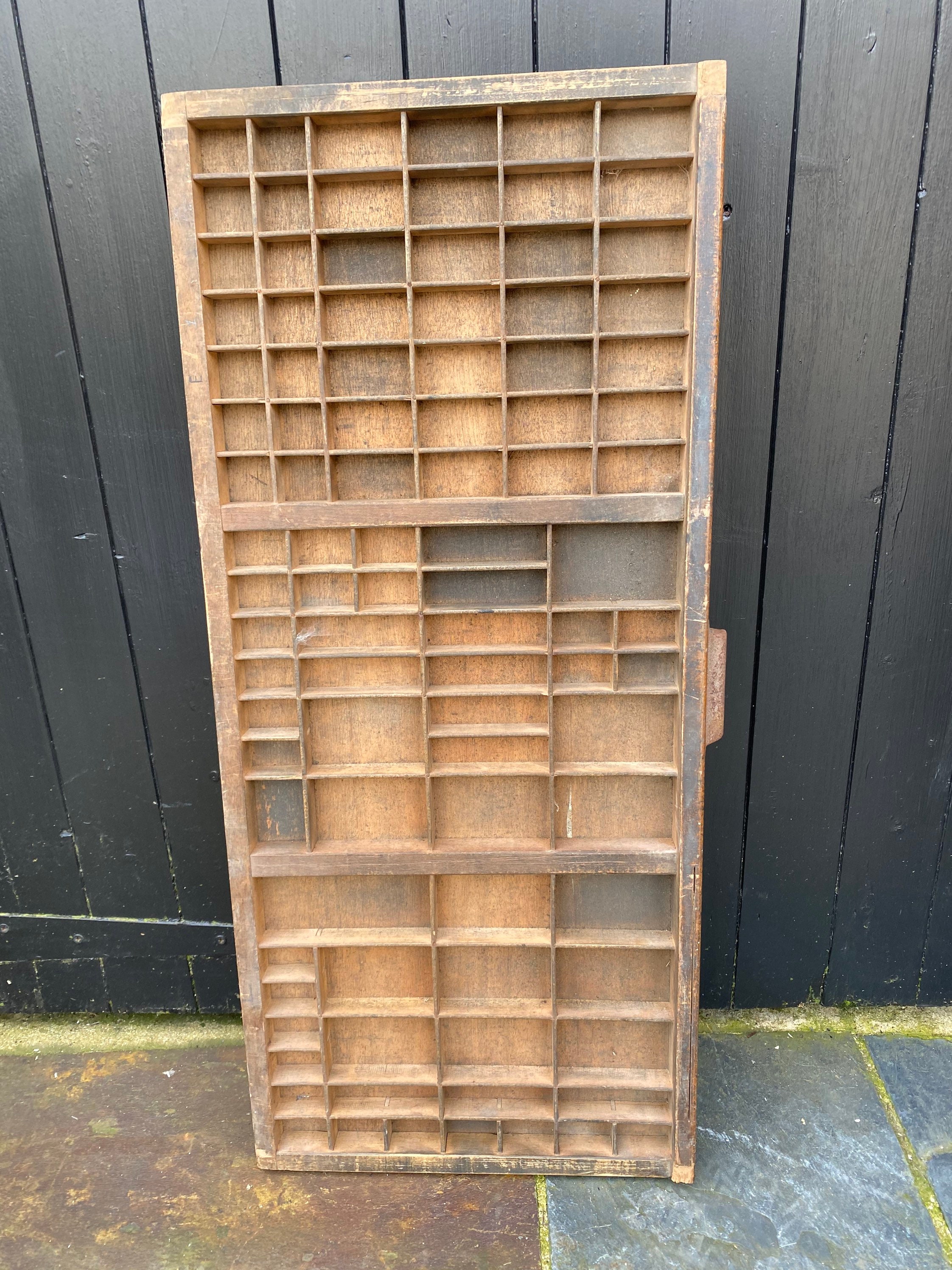 Vintage Printers Trays Irregular Compartments Etsy