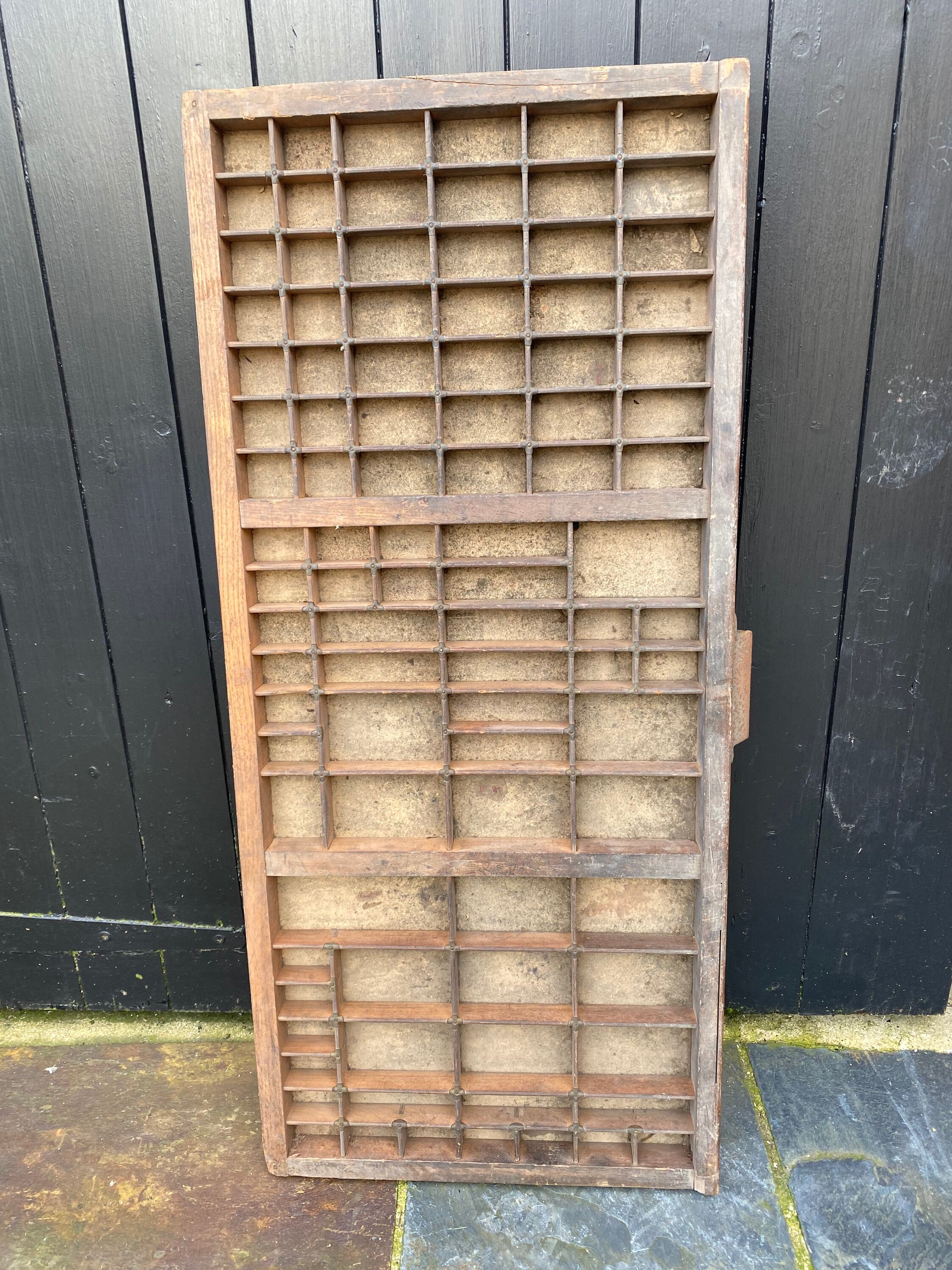 Vintage Printers Trays Irregular Compartments Etsy