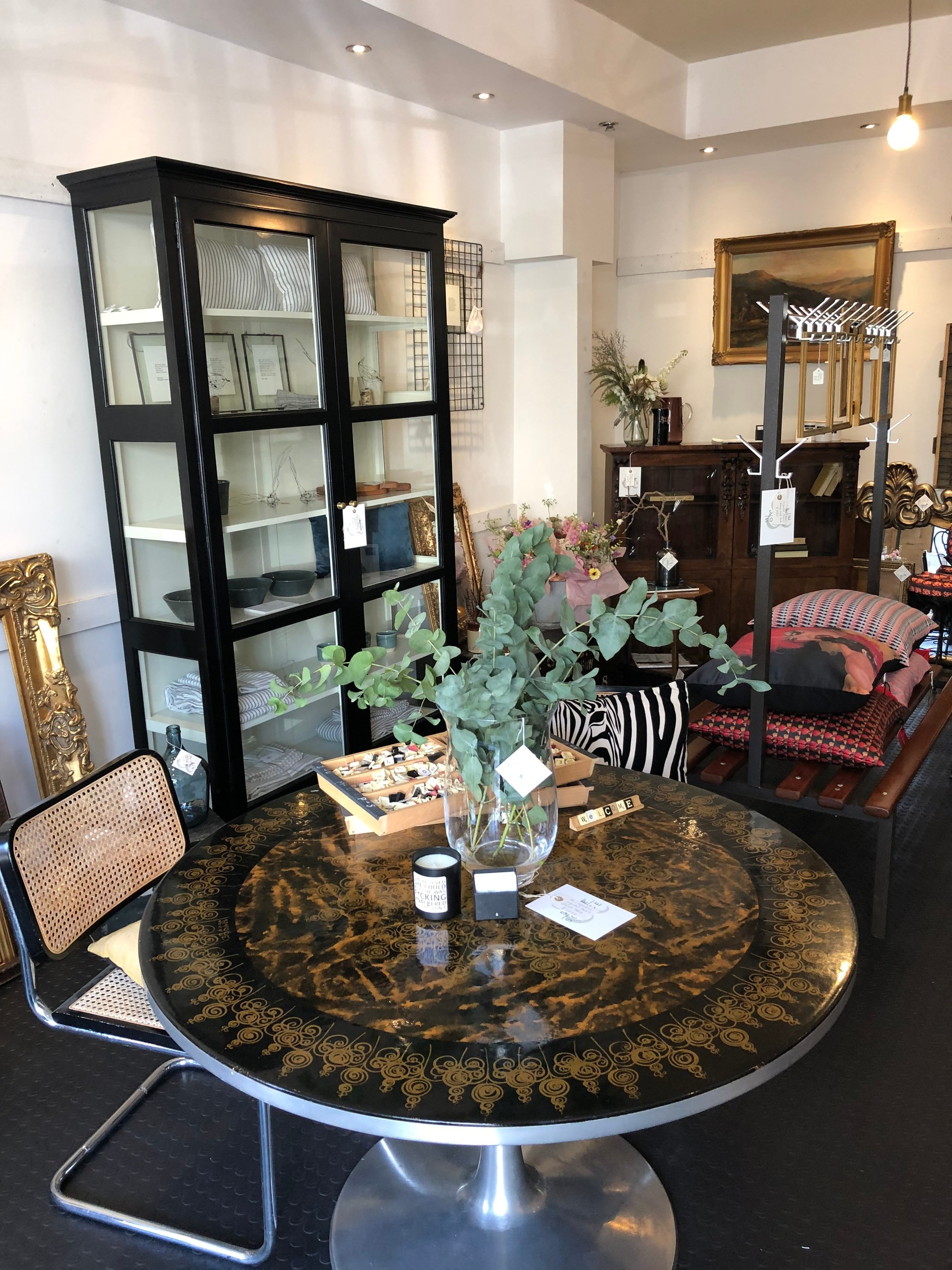 Large Black & Glass Display Black Vitrine Etsy