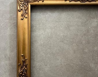 22 x 30” (pic size) 3” Extra Large Gold Swept Ornate Frame - Decorative frame / Gilt Frame / Ornate Frames