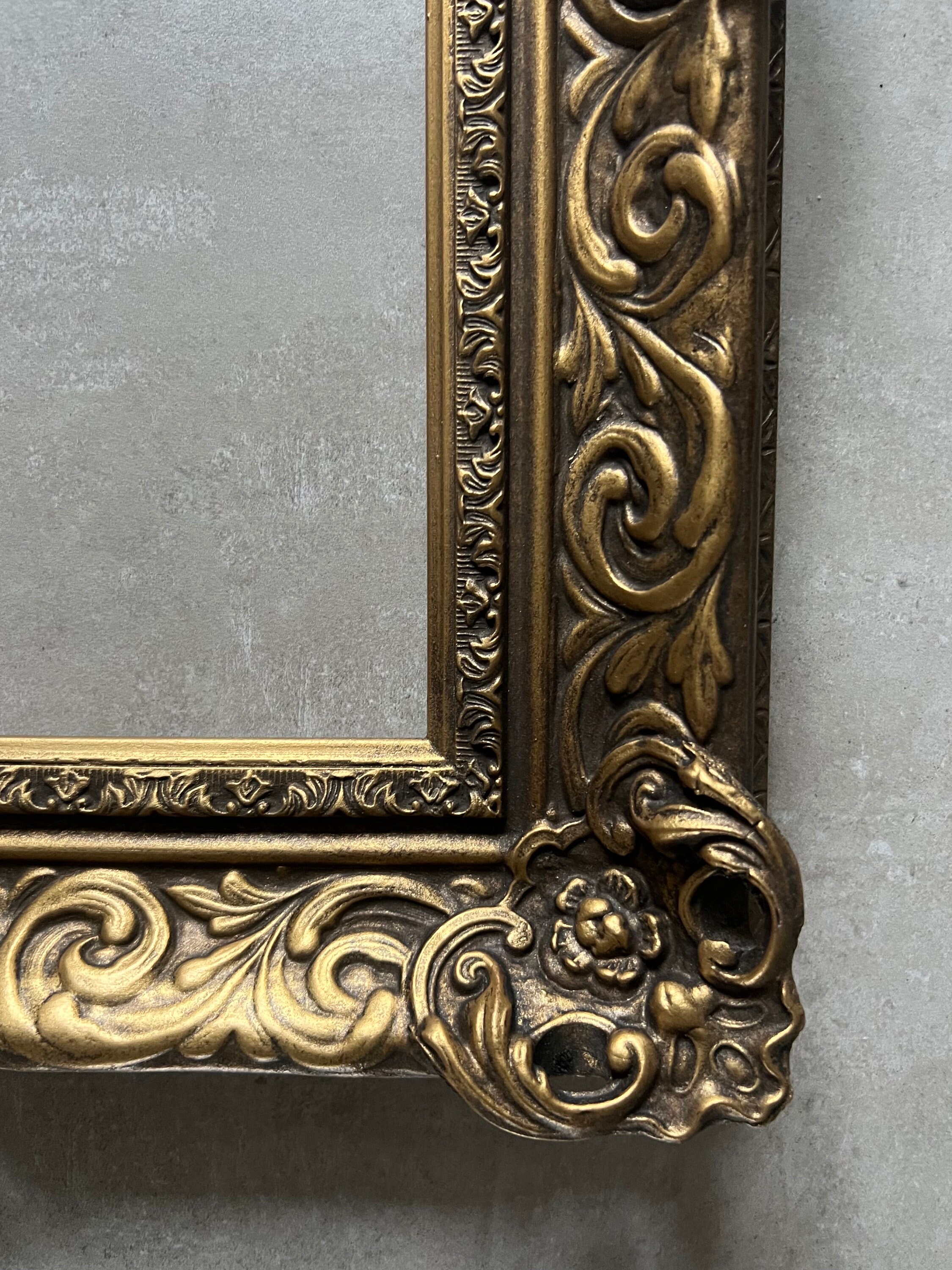 Victorian 3 1/4 Antique Style Gold Frame - Any Size, Please