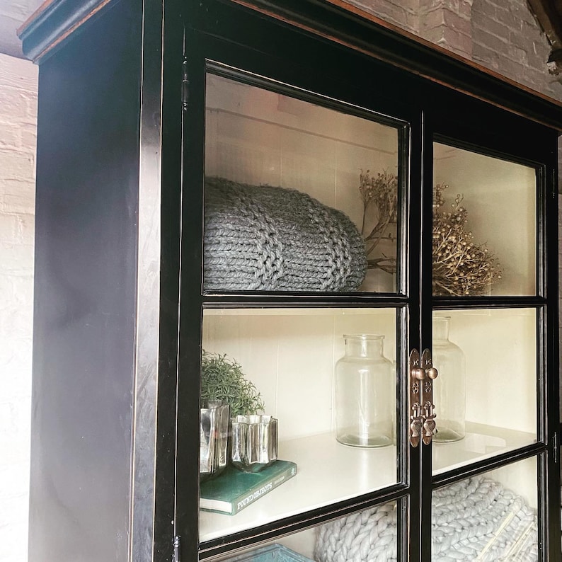 Large Black Glass Display Etsy