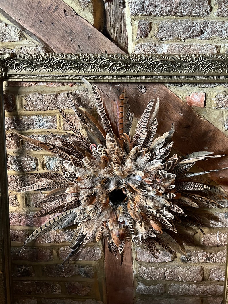 Frame and Wreath/ Feather Wreath / Christmas Wreath With Frame Etsy