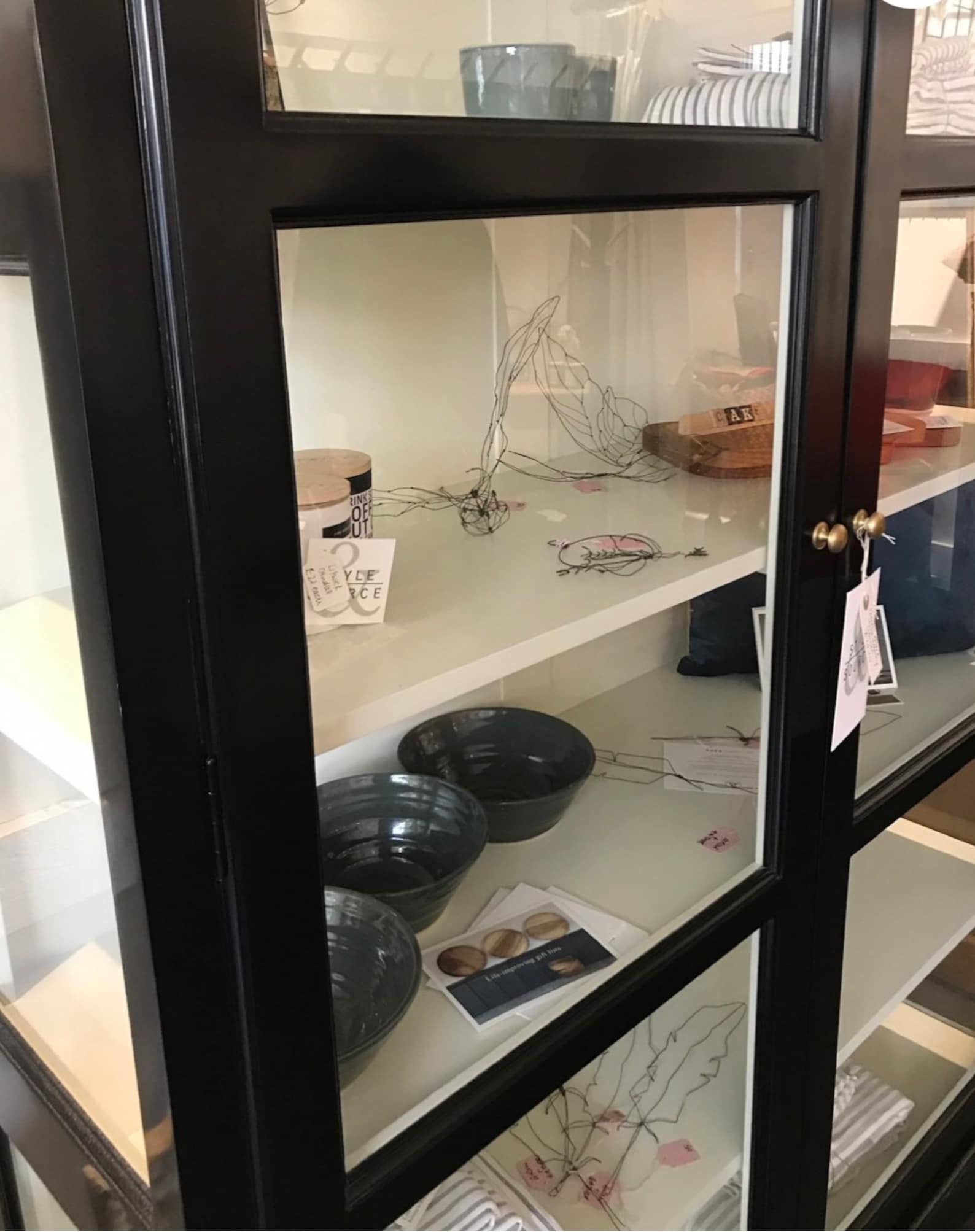 Large Black & Glass Display Black Vitrine Etsy