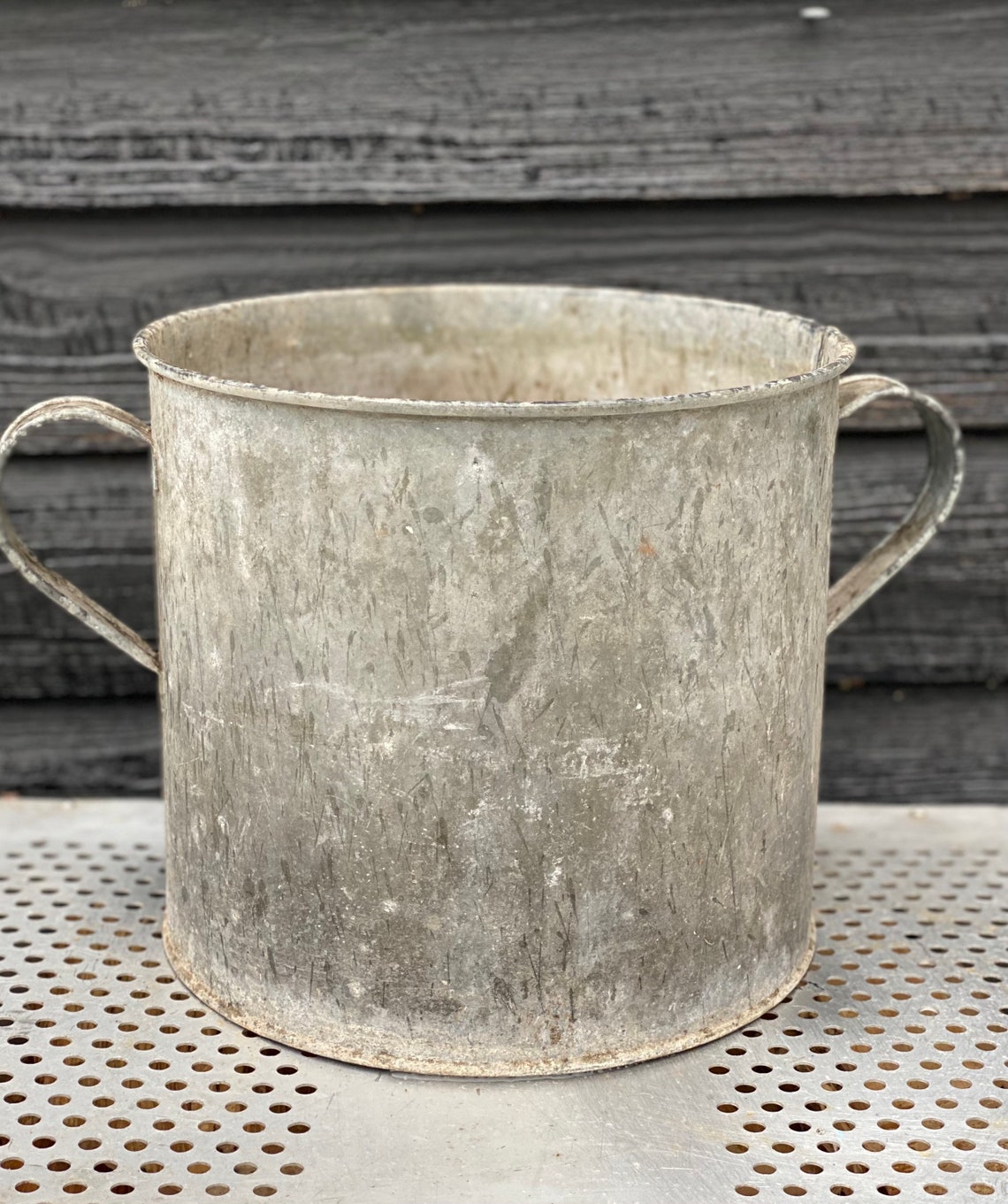 Metal Planter / Dolly Tubs with handle / Galvanised Bucket Etsy