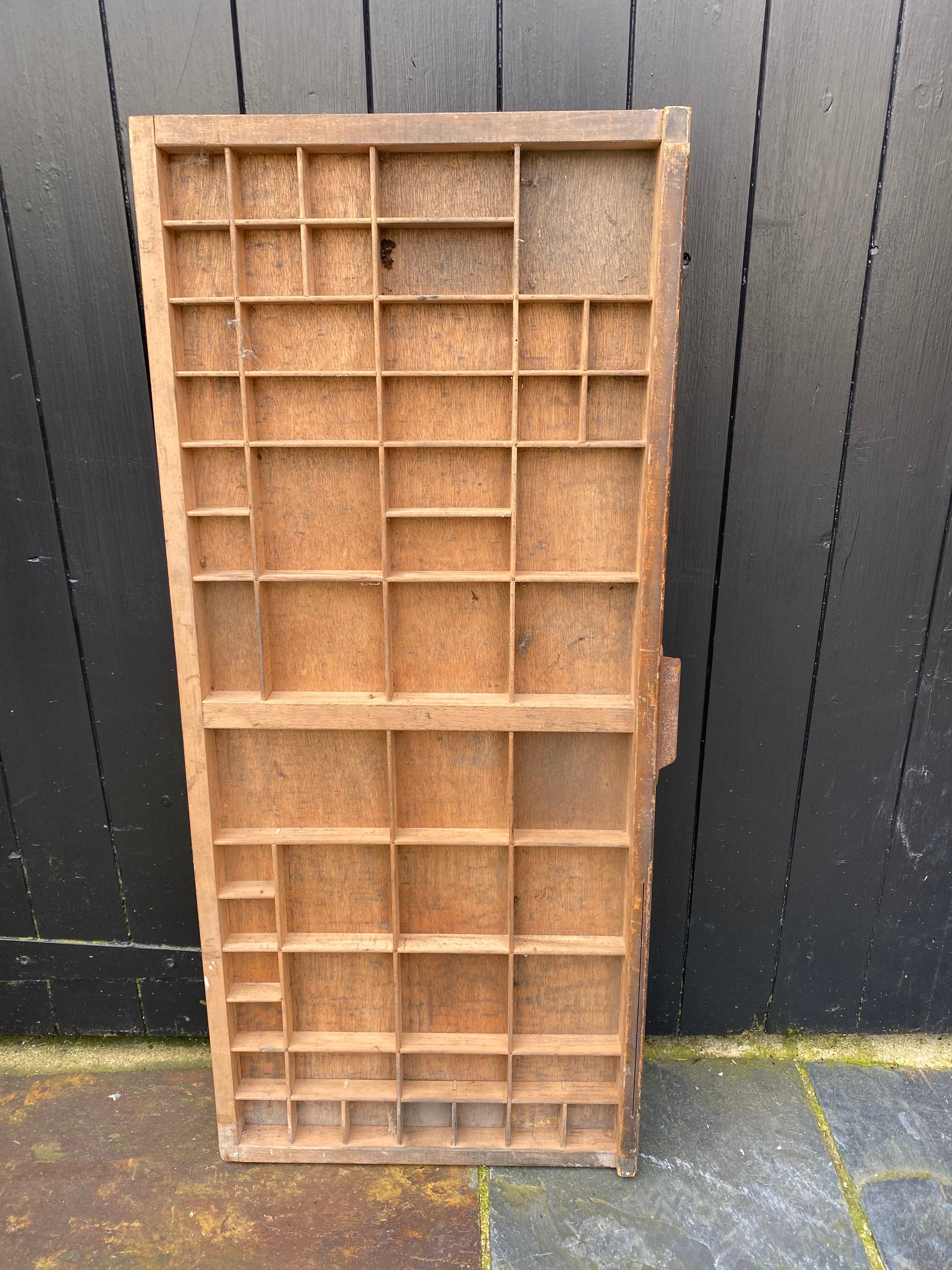 Vintage Printers Trays Irregular Compartments Etsy