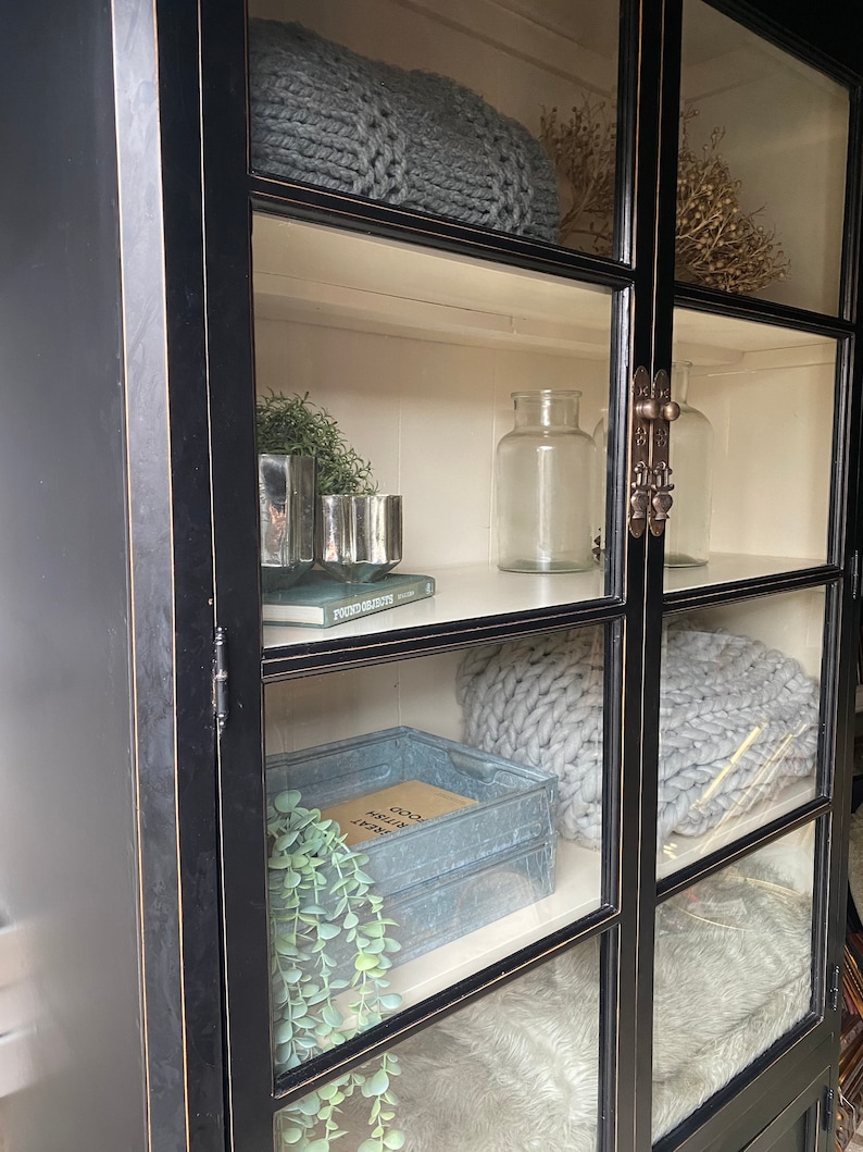 Large Black Glass Display Etsy