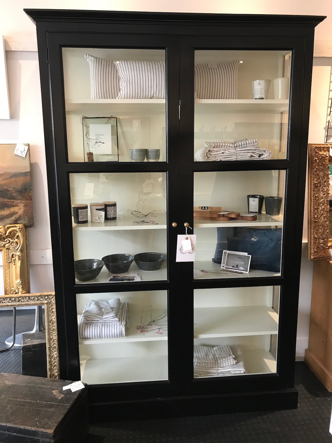 Large Black & Glass Display Black Etsy UK