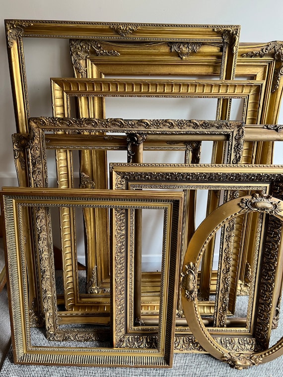5 X FRAMES Med Large Decorative Frames bespoke Collection Chosen by Us Gilt Frames We Will Create a Collection for You Etsy UK