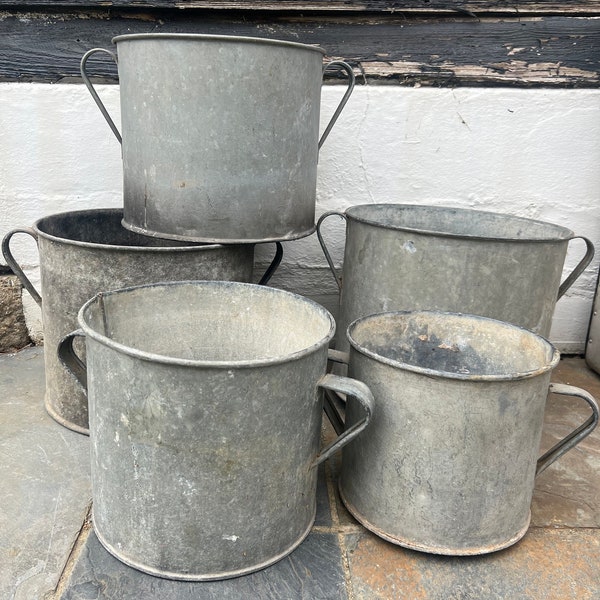 Large Galvanised Bucket with handles / Dolly Tub Style Bucket