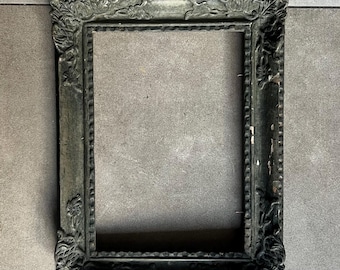8 x 11.5” (pic size)  Dark Ornate Picture Frame  - Decorative frame / Gilt Frame / Ornate Frames